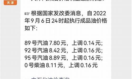 2020天津油价调价表_天津市油价最新调整时间最新消息